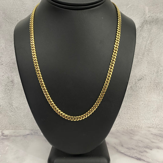 14K Yellow Gold Micro Cuban / 41.49gr / 5mm / 20in