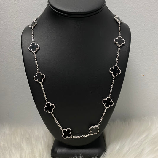 18K White Gold Van Cleef Black Chain / 43.5gr / 2.2mm / 34in