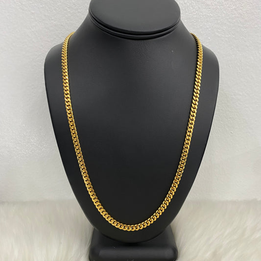 14K Yellow Gold Micro Cuban / 58gr / 5.2mm / 26in