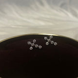 14K White Gold Cross Stud Earrings With Zircons / 0.46gr