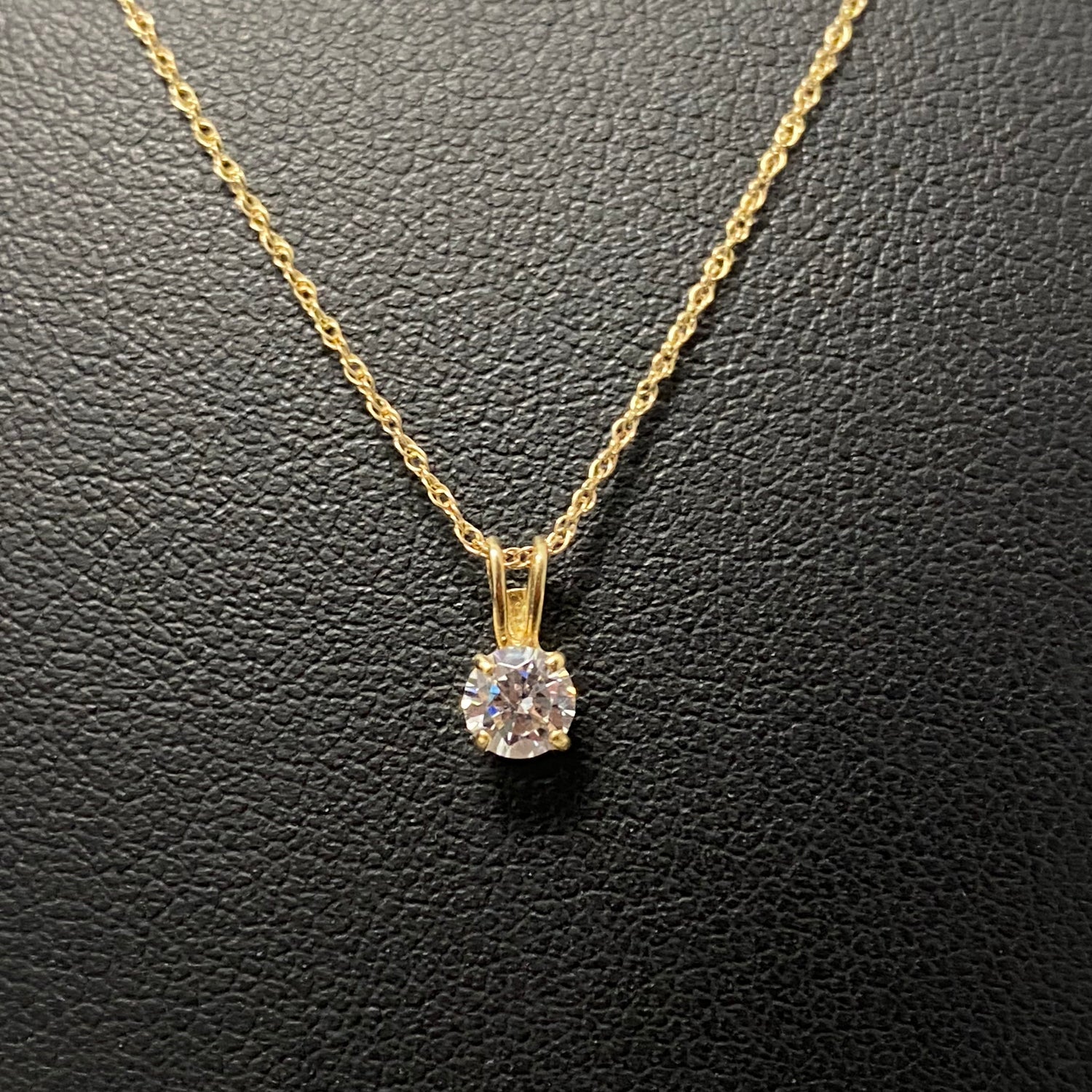 14K Yellow Gold Luxury Jewelry Set With Zircons / 0.66gr / 0.5mm / 15in