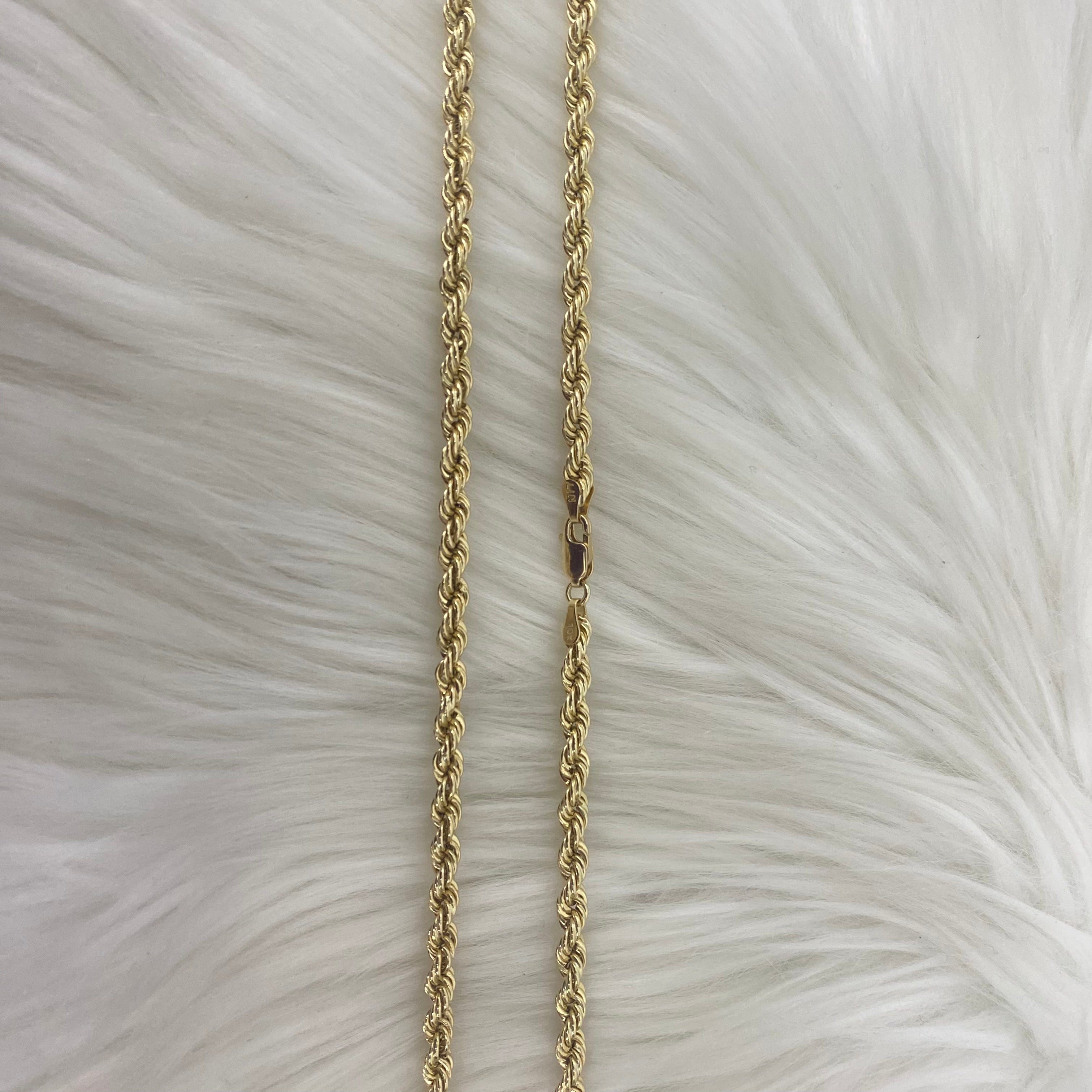 10K Yellow Gold Rope Chain / 8.1gr / 4.2mm / 24in