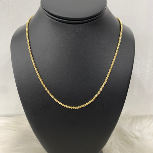14K Yellow Gold Military Balls Chain / 10.2gr / 2.5mm / 19in