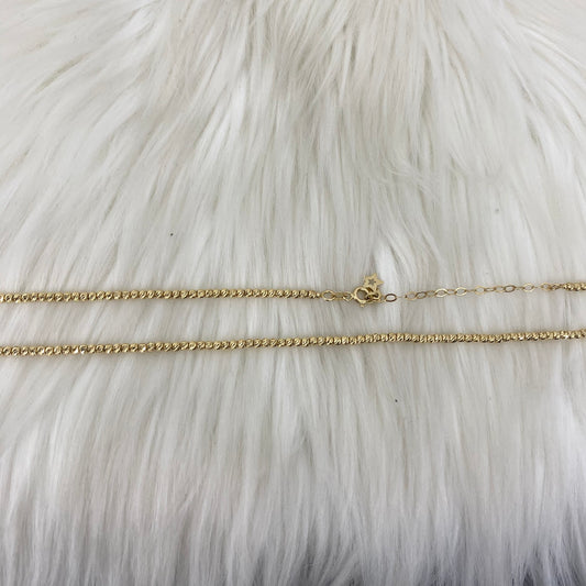 14K Yellow Gold Military Balls Chain / 10.2gr / 2.5mm / 19in