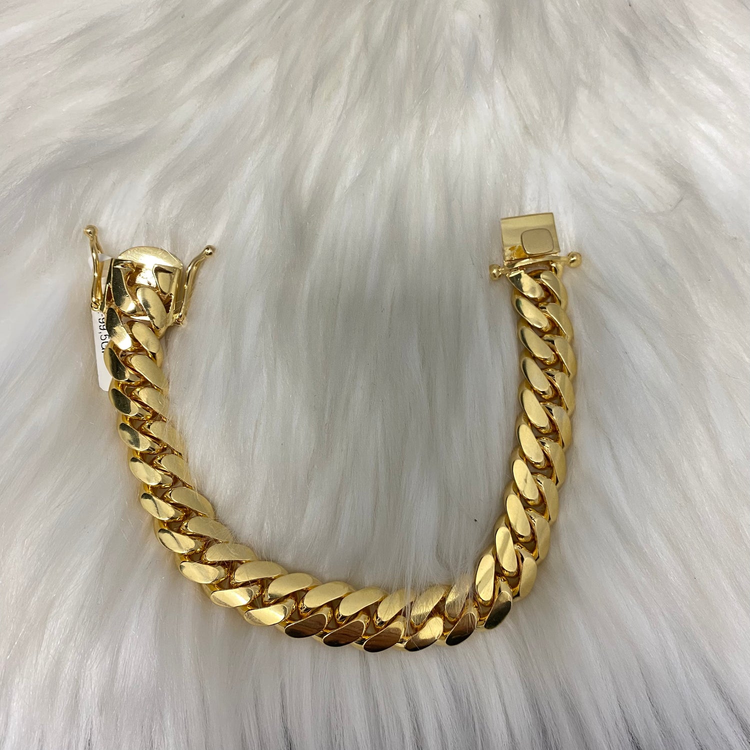 10K Yellow Gold Cuban Links Bracelet / 99.3gr / 12.7mm / 8.5in