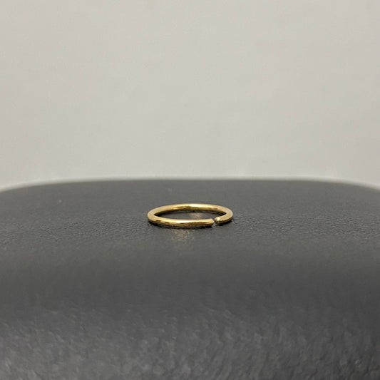 18K Yellow Gold Nose Hoop Piercing / 0.2gr