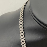 10K White Gold Bustdown Chain Ct Dia / 36gr / 6.5mm / 18in