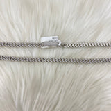 10K White Gold Bustdown Chain Ct Dia / 36gr / 6.5mm / 18in