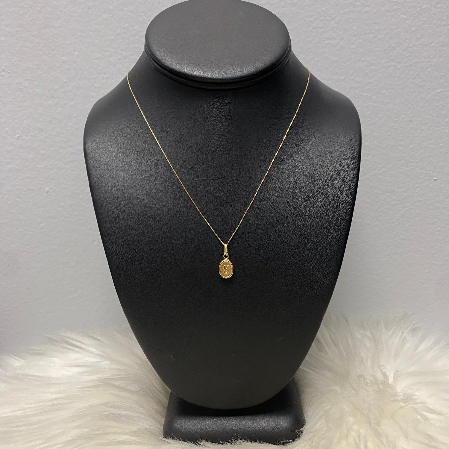 18K Yellow Gold Letter S Jewelry Set / 1.62gr / 0.6mm / 20in