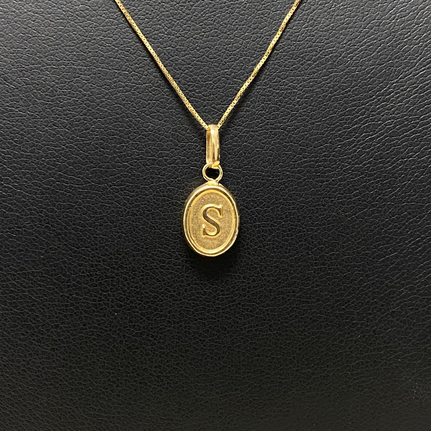 18K Yellow Gold Letter S Jewelry Set / 1.62gr / 0.6mm / 20in