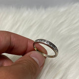 14K White Gold Diamond Band Engagement Ring Ct Dia / 2.6gr / Size 10