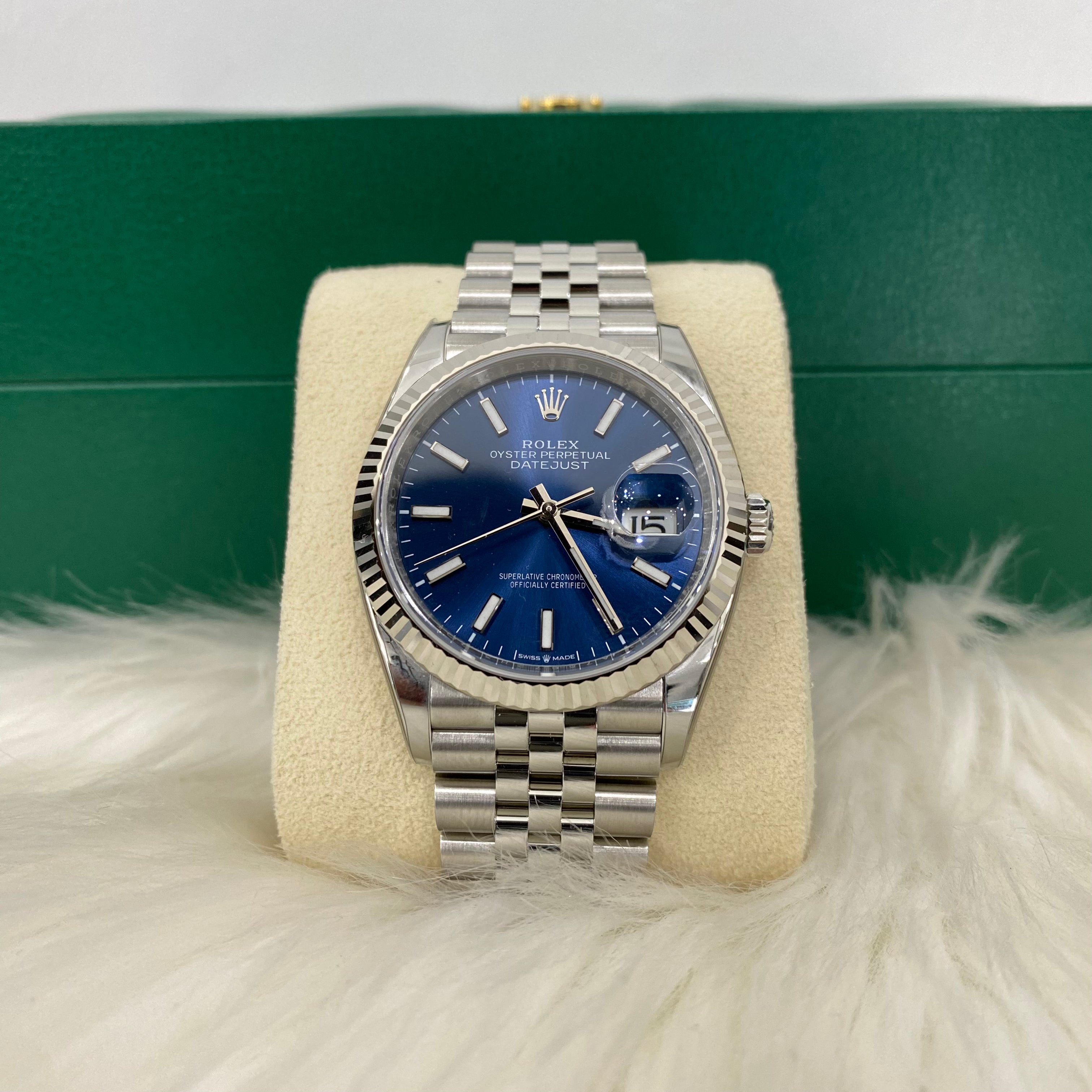 Rolex 126234 36Mm Blue Index New Jubilee Band