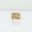 14K Yellow Gold Nugget Ring / 6.7gr / Size 10