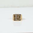 10K Yellow Gold Nugget Letter E Ring 0.45Ct Dia / 13.1gr / Size 11