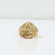 10K YG 0-10 Pharaoh Rings / 4.94gr / Sz 10.5 / White/Fucshia Zircons