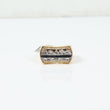 10K Yellow - White Gold Diamond Last Supper Ring 0.29Ct Dia / 9gr / Size 10
