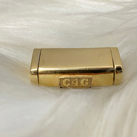 14K Yellow Gold Plain Sleek Lock / 19.1gr / 14mm