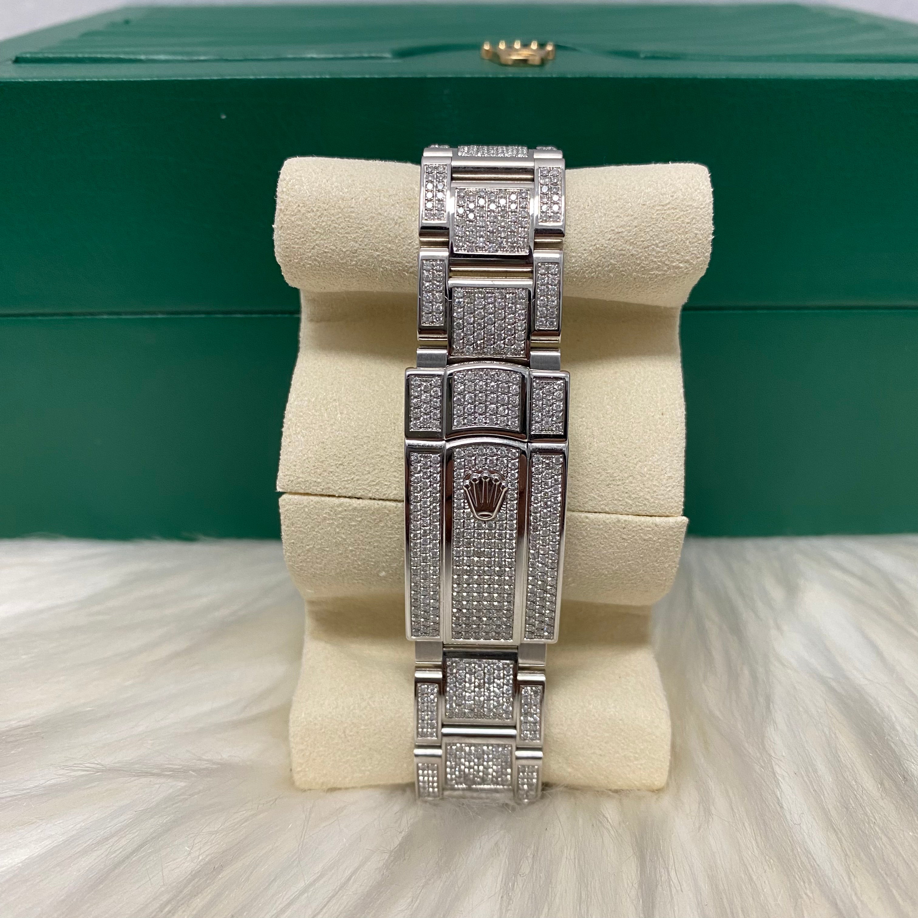 Rolex Datejust 126300 41Mm Diamond Set Watch Pave Roman Dial 2 Row Diamond Bezel Oyster Band