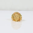 18K YG Indio Rings / 7.22gr / Sz 9.5 / Multicolor Zircons