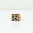 10K Yellow Gold Nugget Letter B Ring 0.56Ct Dia / 13.3gr / Size 11