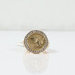 14K Yellow Gold Phoenix Ring With Zircons / 9.3gr / Size 11