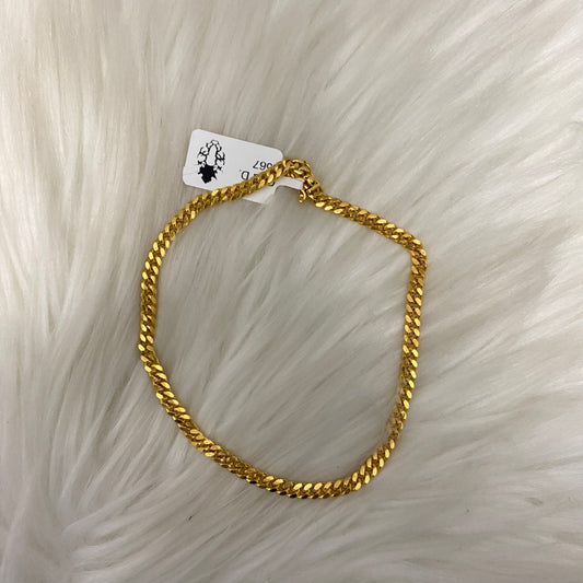 10K Yellow Gold Anklet Micro Cuban / 12.6gr / 4.2mm / 10in