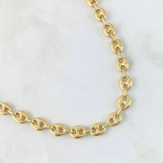 18K Yellow Gold Gc Link Chain / 28.1gr / 9mm / 27in