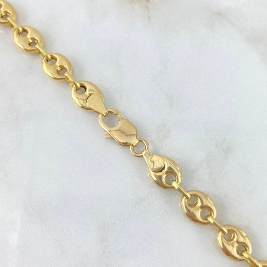 18K Yellow Gold Gc Link Chain / 28.1gr / 9mm / 27in