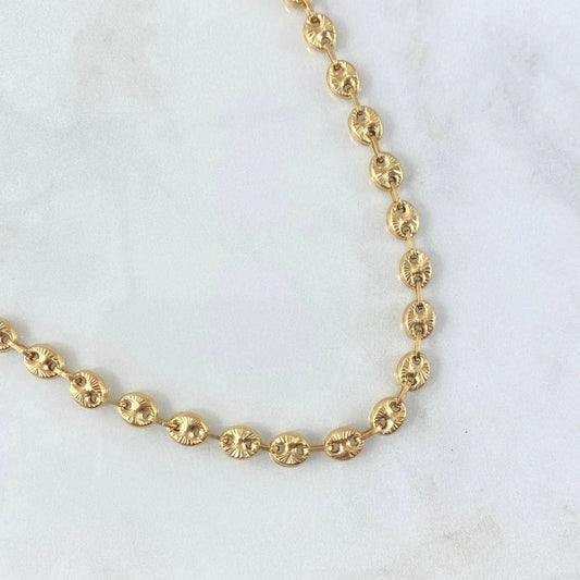 18K Yellow Gold Diamond Cut Gc Link Chain / 14.2gr / 5.7mm / 18in