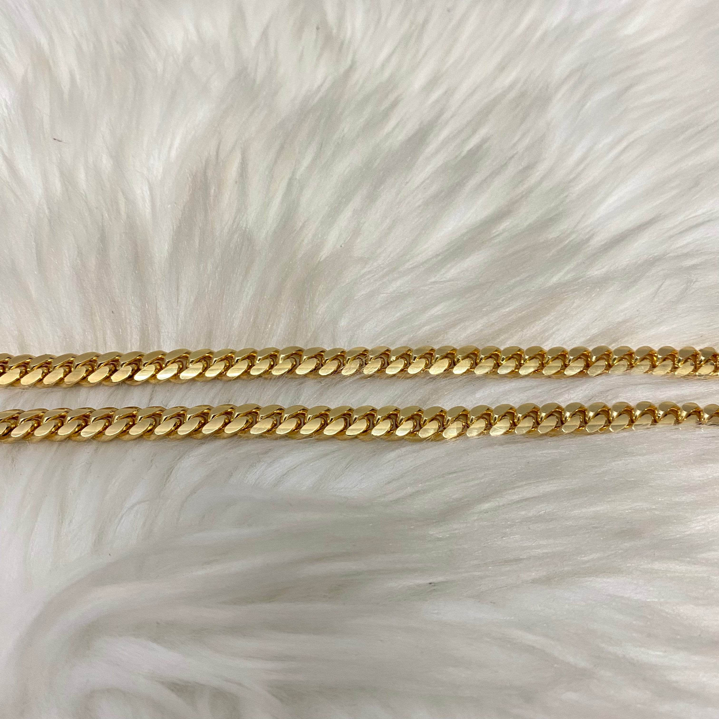 10K Yellow Gold Cuban Links / 120gr / 8mm / 22.5in