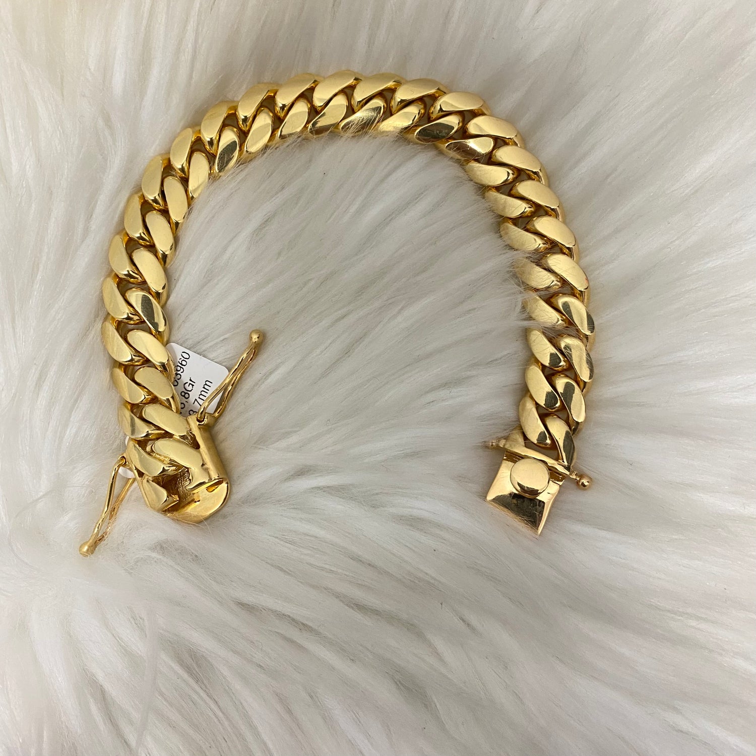 10K Yellow Gold Cuban Links Bracelet / 118.8gr / 13.7mm / 8 3/4in