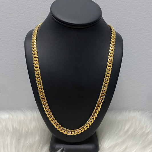10K Yellow Gold Cuban Links / 110.2gr / 8mm / 24.5in