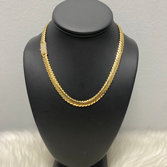 10K Yellow Gold Prong Links / 46.8gr / 7.5mm / 16in