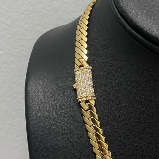10K Yellow Gold Prong Links / 46.8gr / 7.5mm / 16in