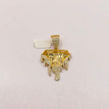 14K Yellow Gold Diamond Pendant / 1.85Ct Dia / 14.5gr