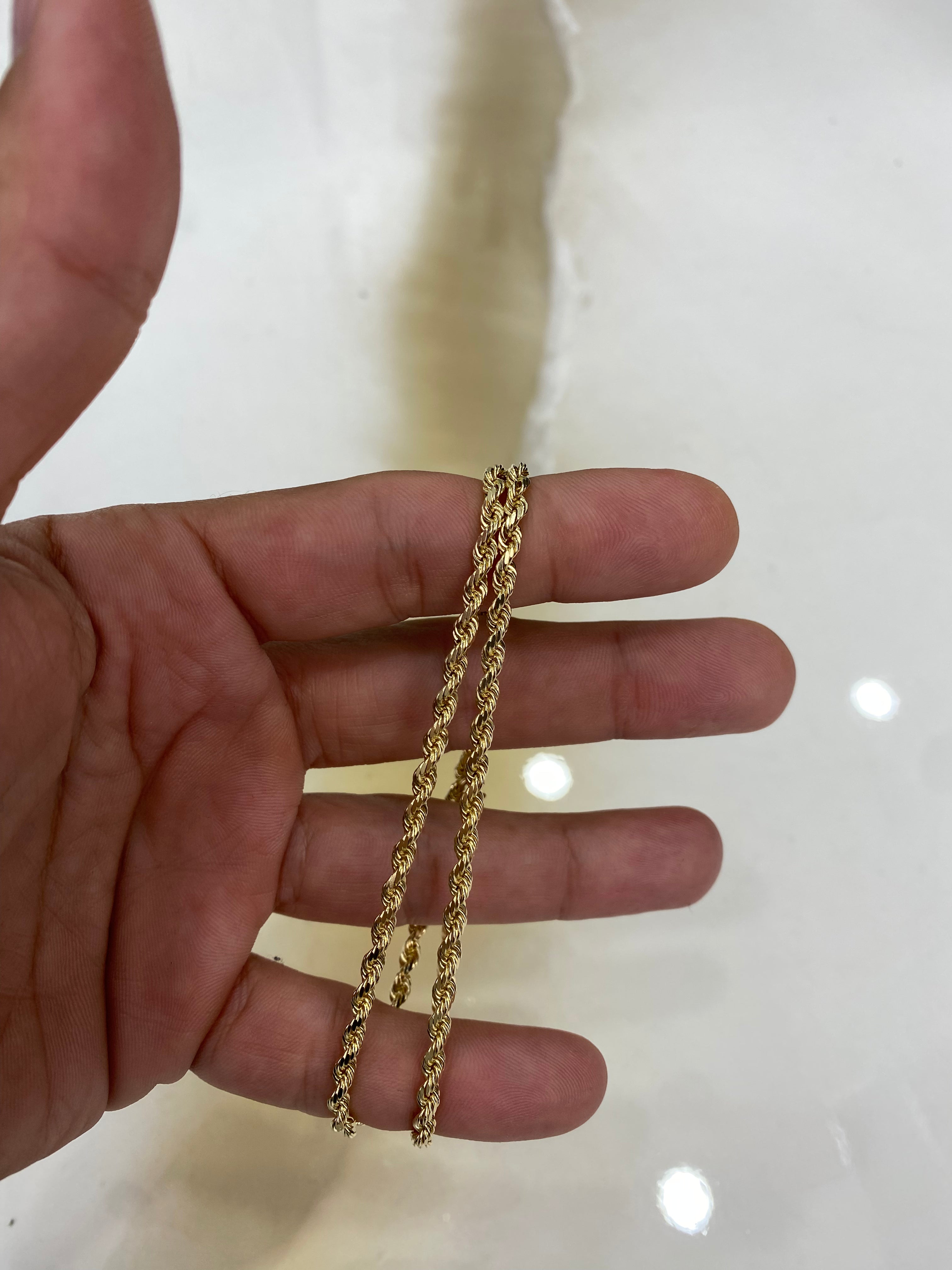 14K Yellow Gold Rope Chain / 16.7gr / 2.5mm / 24in