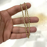 14K Yellow Gold Rope Chain / 9.6gr / 4.1mm / 26in