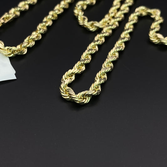 10K Yellow Gold Rope Chain / 10.4gr / 4.8mm / 26in