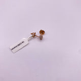 14K Rose Gold Diamond Flower Stud Earrings 0.29Ct / 0.8gr