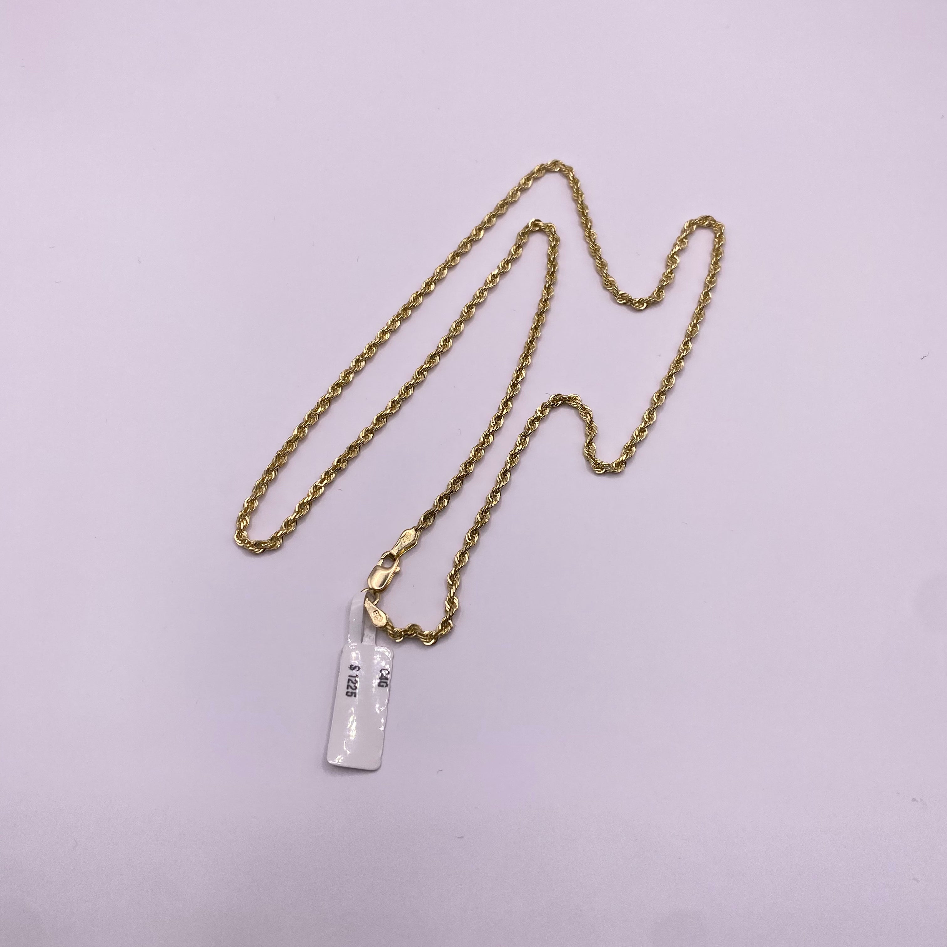 14K Yellow Gold Rope Chain / 2.7gr / 2.3mm / 20in