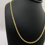 14K Yellow Gold Rope Chain / 6gr / 2.2mm / 16in