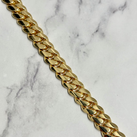 14K Yellow Gold Cuban Links Bracelet / 87.7gr / 11.3mm / 8 1/4in