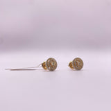 10K Yellow Gold Spiral Stud Earrings / 1.8gr