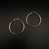 14K Yellow Gold Hoop Earrings / 3gr