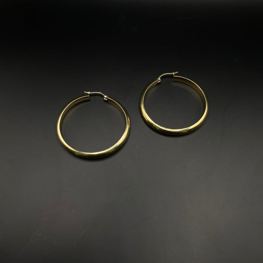 14K Yellow Gold Hoop Earrings / 3.7gr