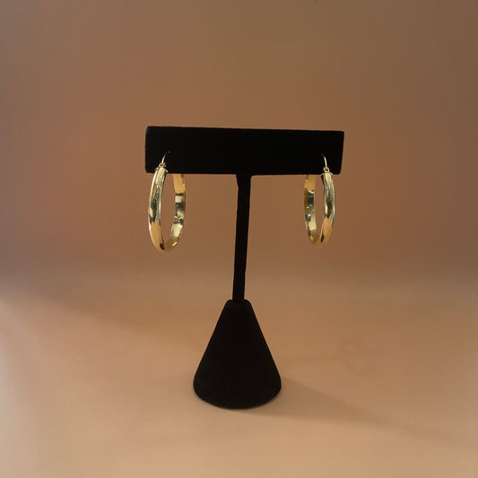 14K Yellow Gold Hoop Earrings / 2.2gr