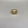 14K Yellow Gold Cross Ring With Zircons / 6.5gr / Size 11