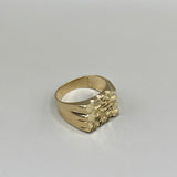 14K Yellow Gold Nugget Ring / 6.7gr / Size 10