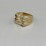 14K Yellow Gold Nugget Ring / 6.7gr / Size 10