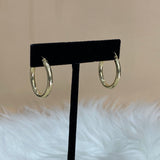 18K Yellow Gold Hoop Earrings / 5.1gr